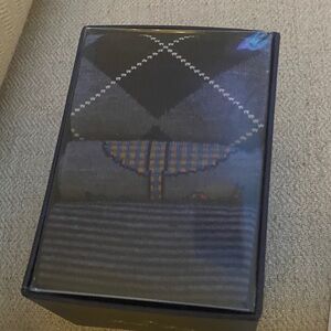 Brooks Brothers Argyle and Striped dress socks - Gray and Blue